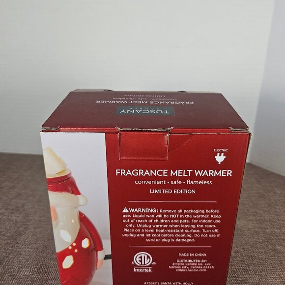 Tuscany Candle Santa With Holly Fragrance Melt Warmer Limited Edition - Picture 3 of 13